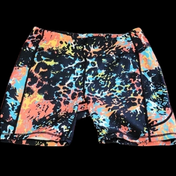 Vibrant Multicolor Workout Shorts - Picture 1 of 3